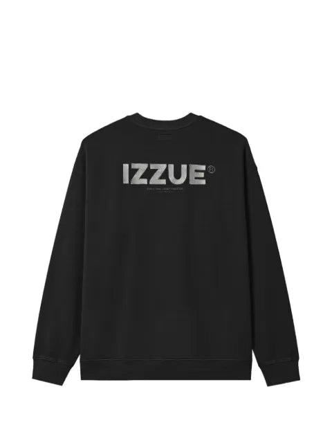 izzue logo-print drop-shoulder sweatshirt