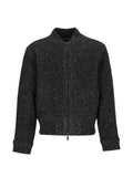 Emporio Armani Signature Capsule marl-knit zip-up jacket
