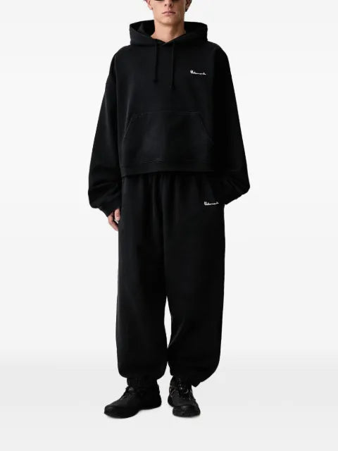 VETEMENTS logo-embroidered cropped hoodie