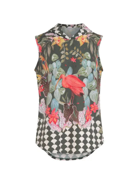 Amir Slama x Avatim sleeveless Hoodie with floral print