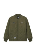 FINGERCROXX diamond-quilted logo-patch jacket