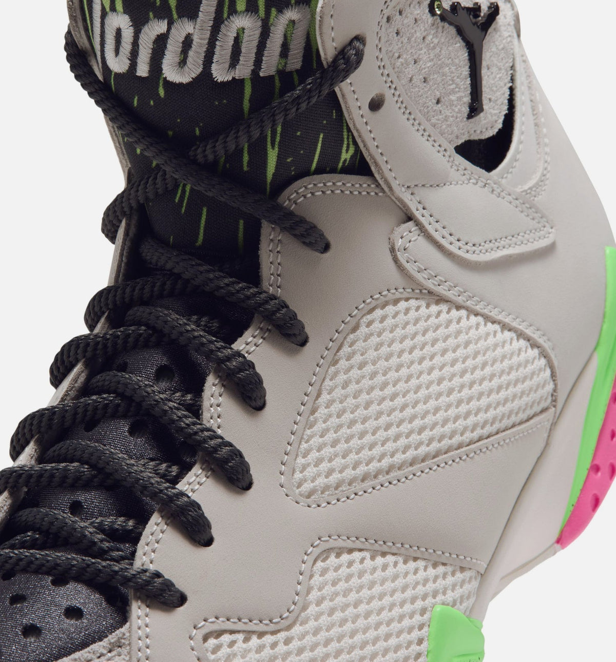 Air Jordan 7 Retro Mens Lifestyle Shoe - Phantom/Lime Blast/Pink Blast/Anthracite