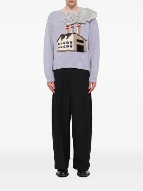 Doublet smoking-factory-motif sweater