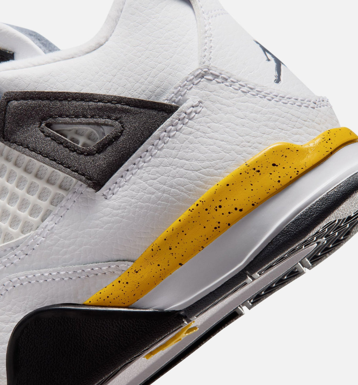 Air Jordan 4 Retro Rare Air Tour Yellow Preschool Sneakers - White / Dark Blue-Grey / Black / Tour Yellow