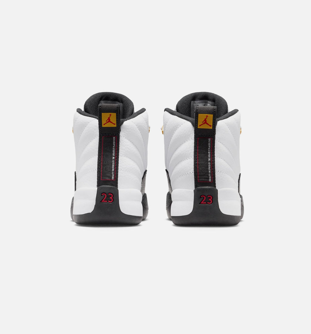 Air Jordan 12 Retro Taxi Infant Toddler Lifestyle Shoes | White / Black / Taxi