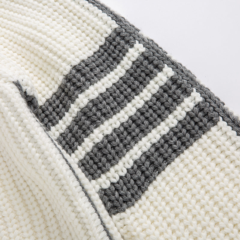 Classic Four-Bar Couples Knitwear Sweater - 100% Cotton Made in Japan | Thom Browne