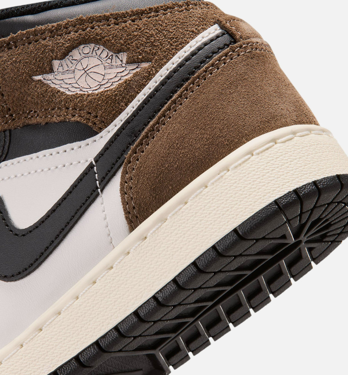 Air Jordan 1 Mid Grade School – Black/Phantom/Palomino/University Red