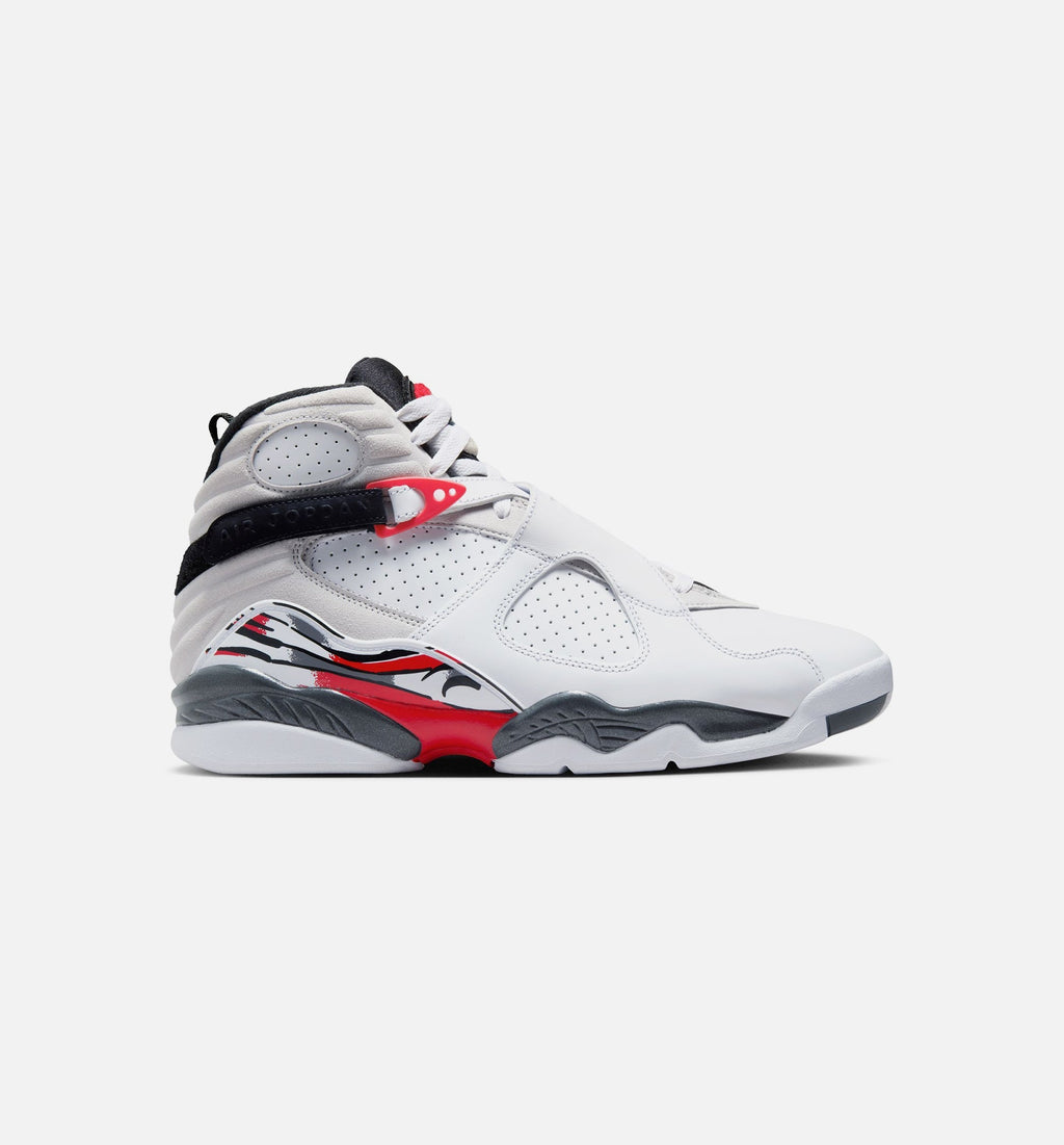 Air Jordan 8 Retro White and True Red Men's Shoes - White/Black/Red