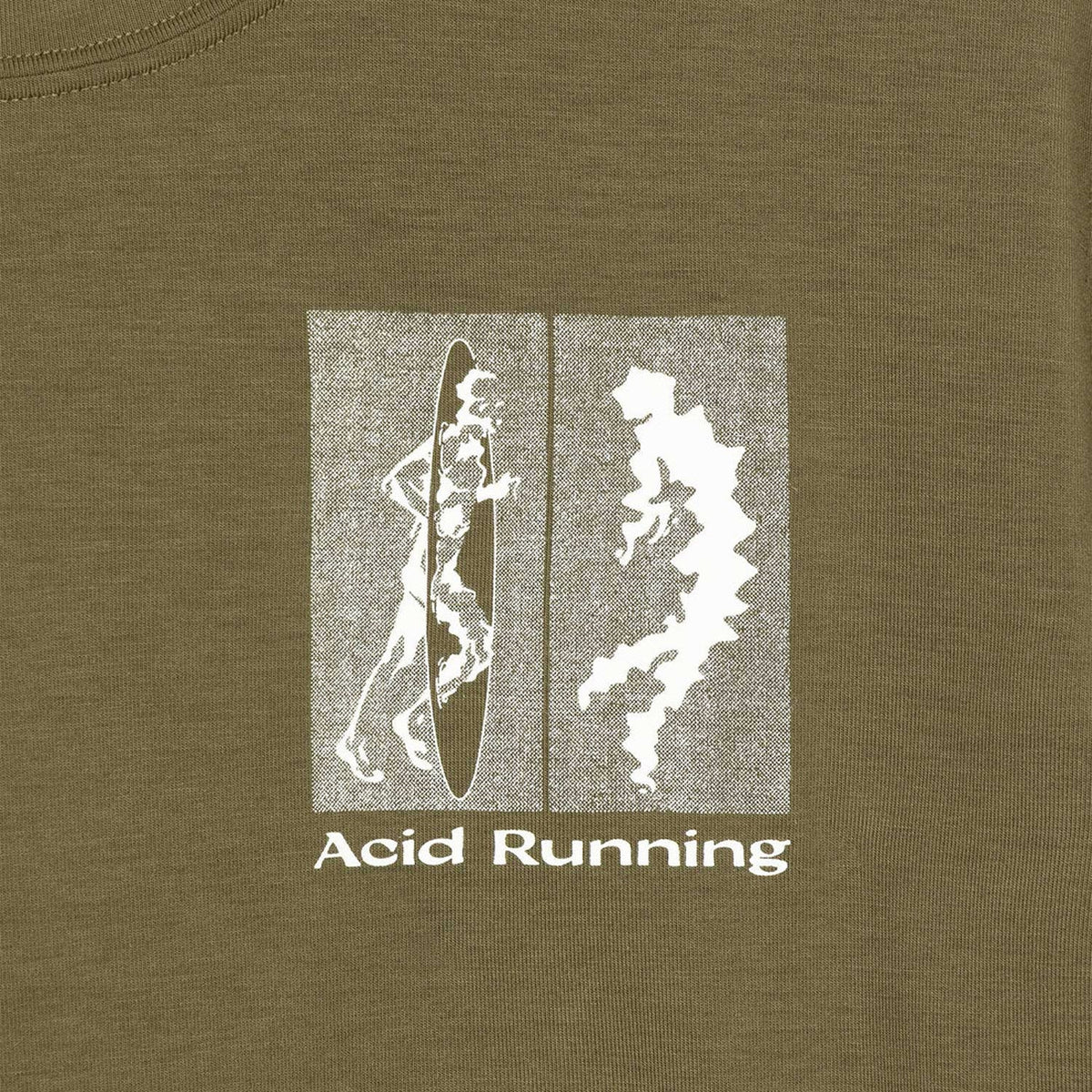 Acid Running Transcendent Runner T-Shirt: Dark Olive