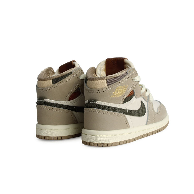 Toddler's Jordan 1 Retro High OG Khaki/Cargo Khaki-Sail (FD2598 201)