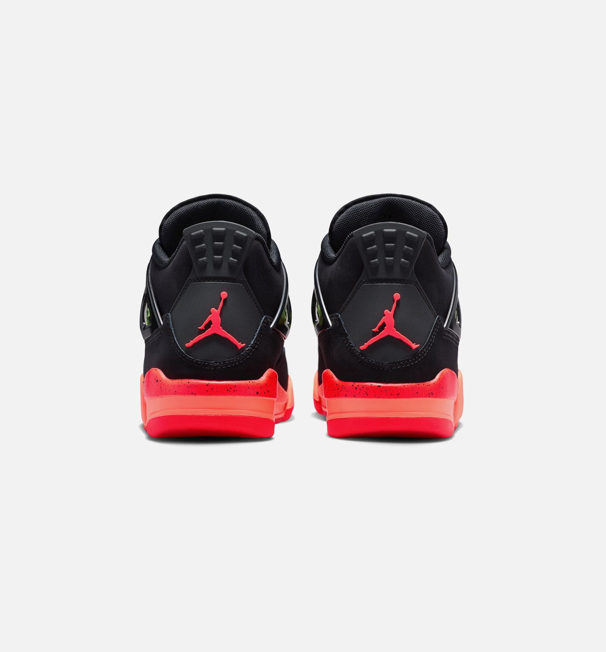 Air Jordan 4 Retro Black Infrared 23 Grade School Shoes - Black Infrared 23 Bright Mango