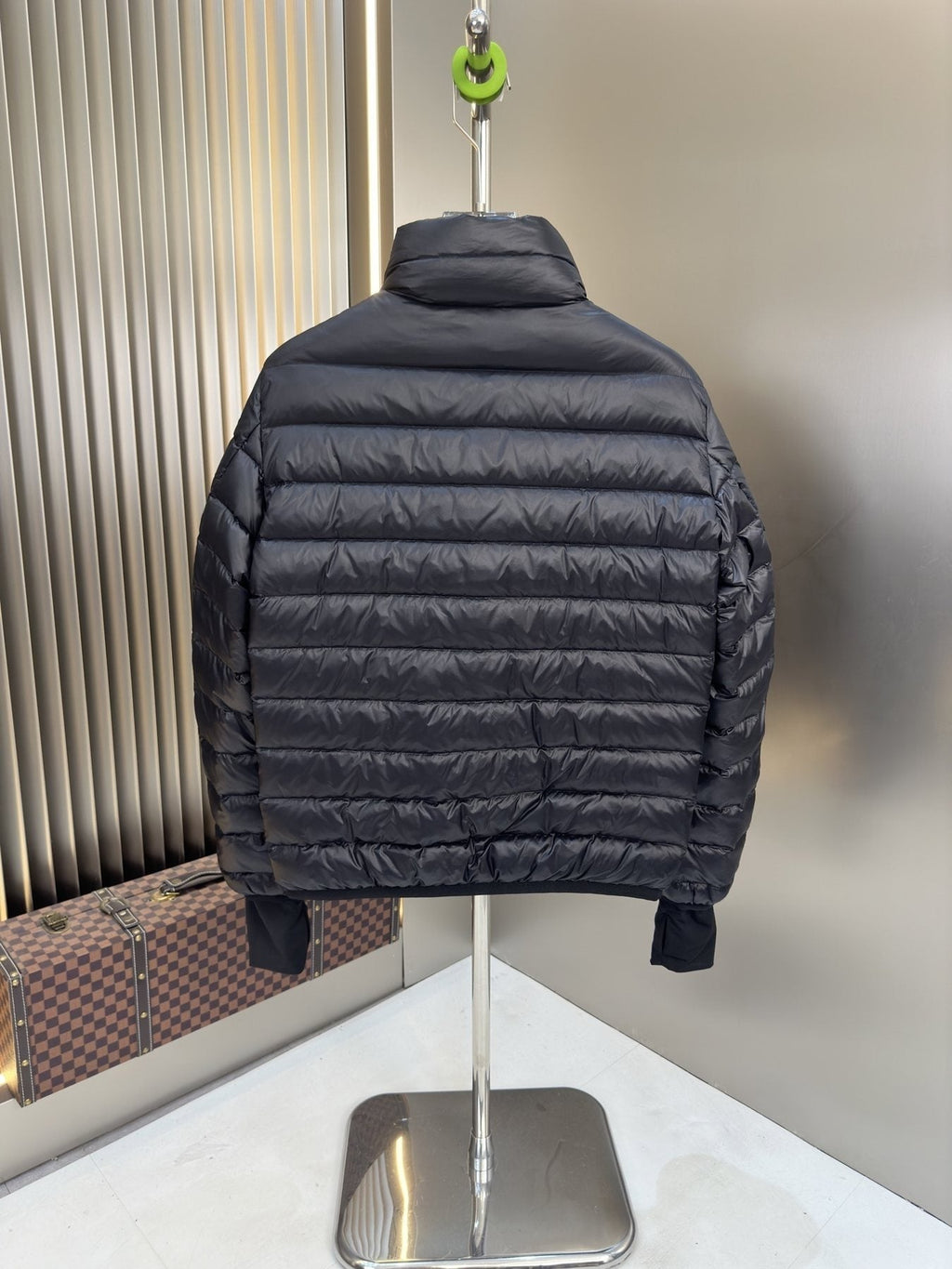 Moncler Black Quilted Zip-Front Puffer Coat