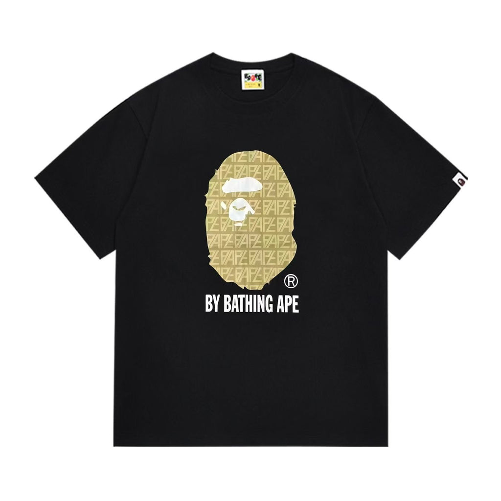 BAPE Gold Ape Head Graphic T-Shirt
