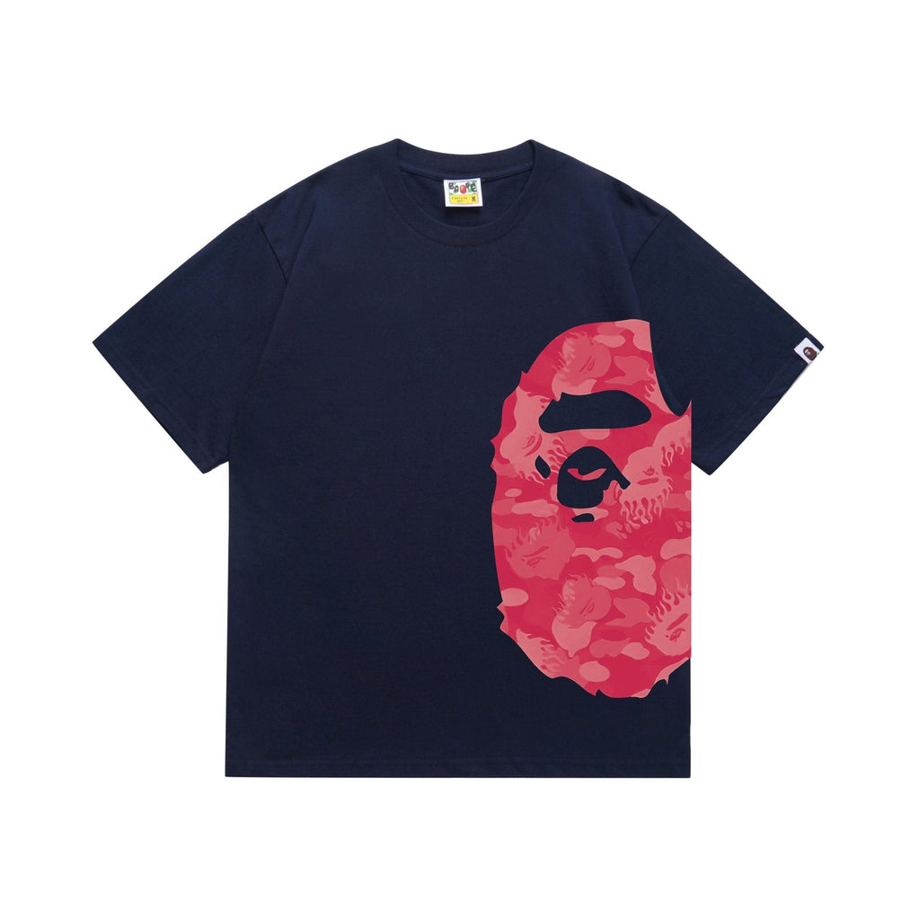 BAPE Pink Ape Face Side Graphic T-Shirt