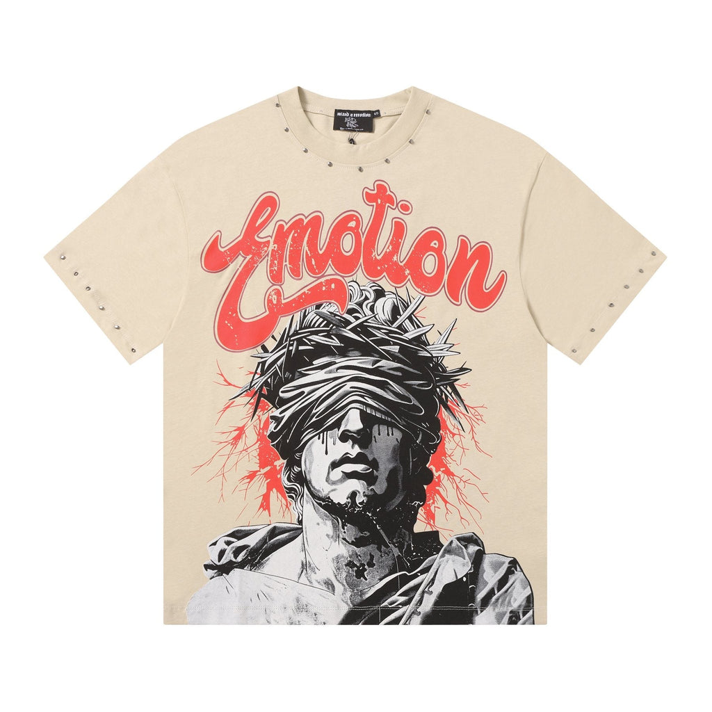 MIXED EMOTION Statue Graphic Short-Sleeve T-Shirt