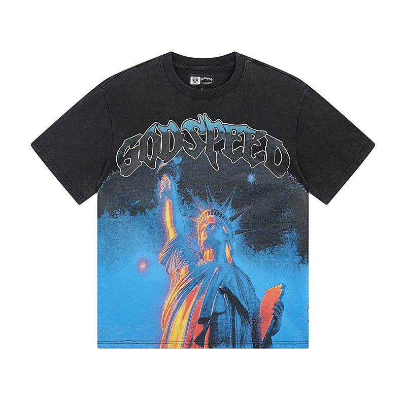 Godspeed Statue Graphic Washed T-Shirt