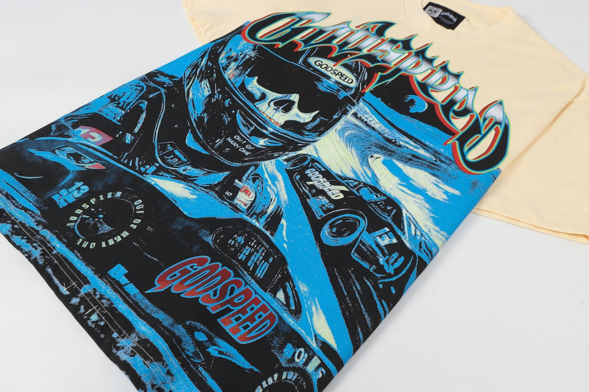 Godspeed Cream Racing Graphic T-Shirt