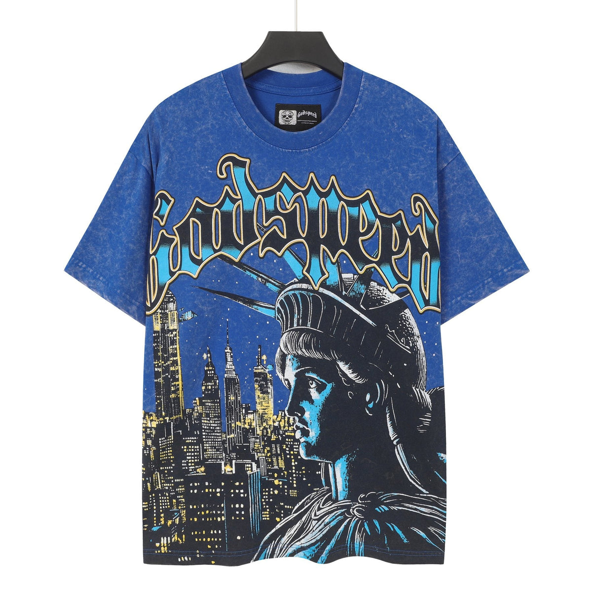 Godspeed Statue of Liberty Skyline Graphic T-Shirt