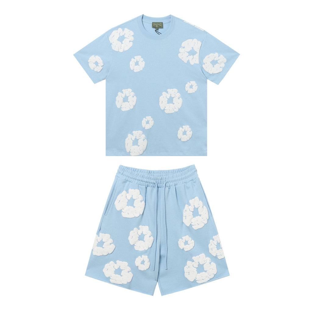 DENIM TEARS All-Over Flower Short-Sleeve Set