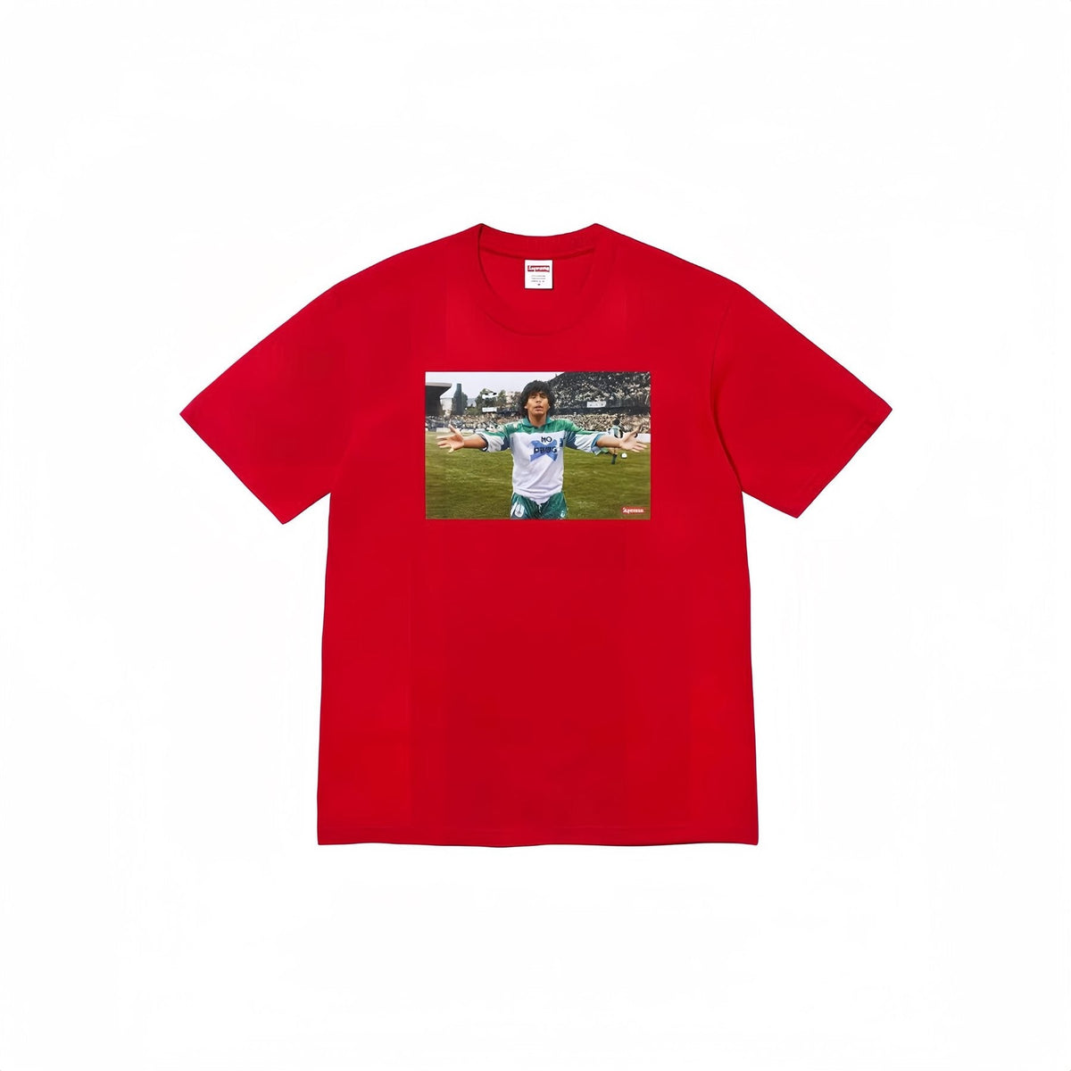 Supreme Maradona No Drug Graphic T-Shirt