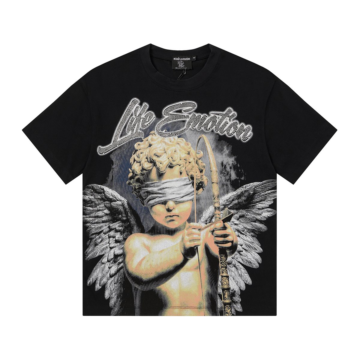 MIXED EMOTION Angel Graphic Short-Sleeve T-Shirt