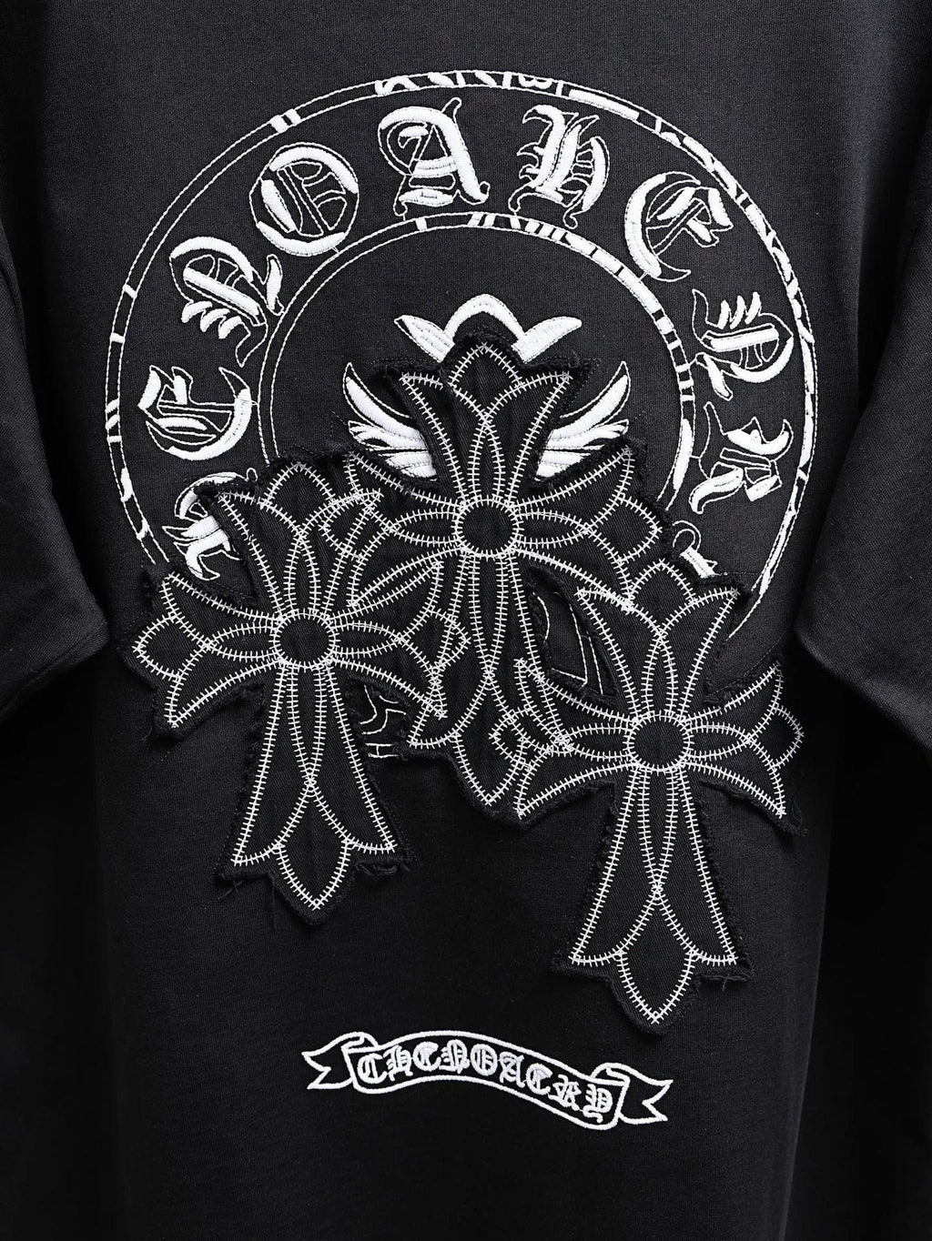 Chrome Hearts Floral Back Graphic Short-Sleeve T-Shirt