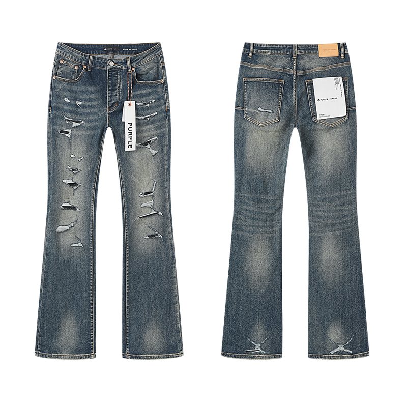 Purple Brand Distressed Flared Jeans