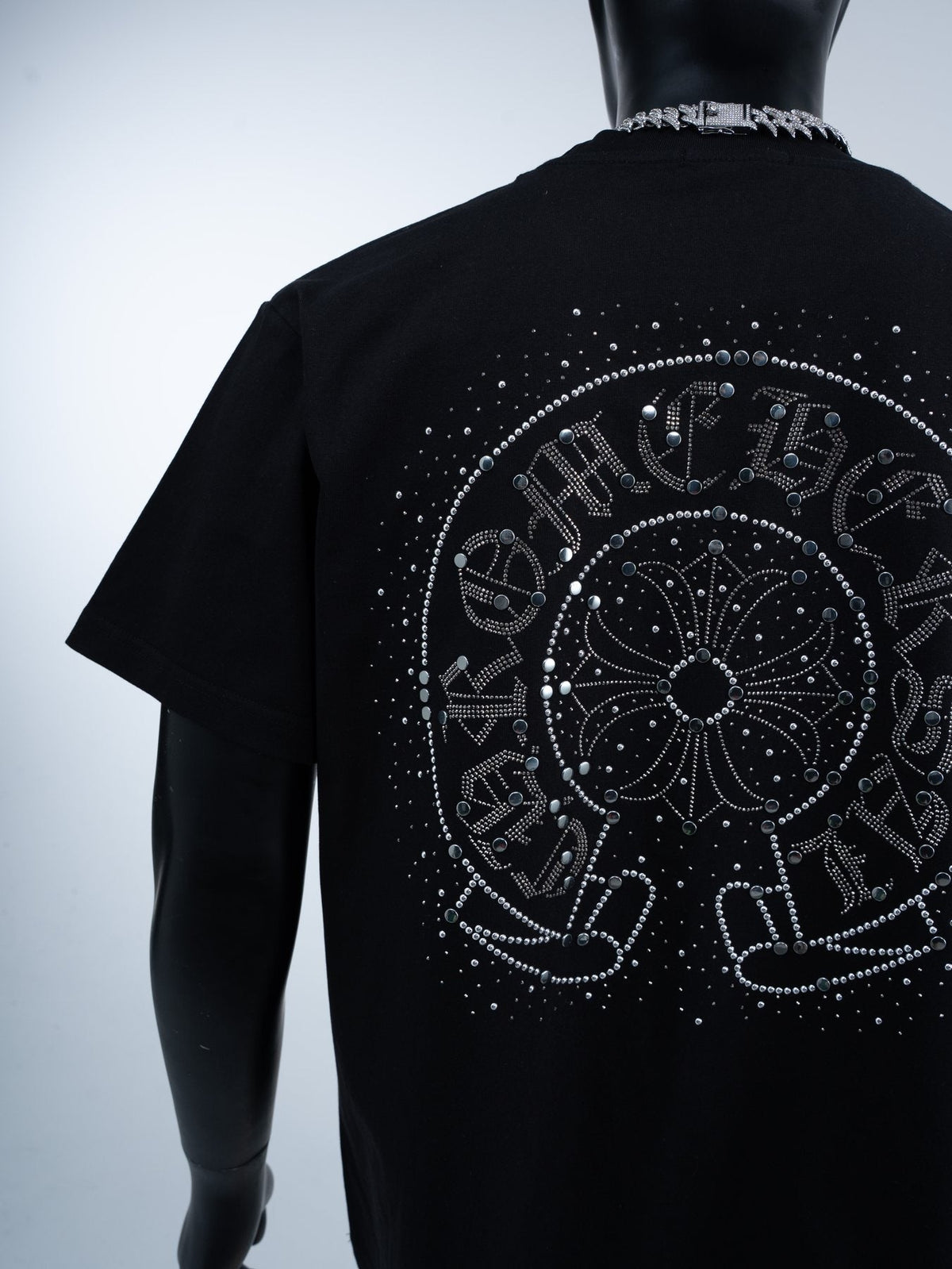 Chrome Hearts Rhinestone-Style Graphic T-Shirt