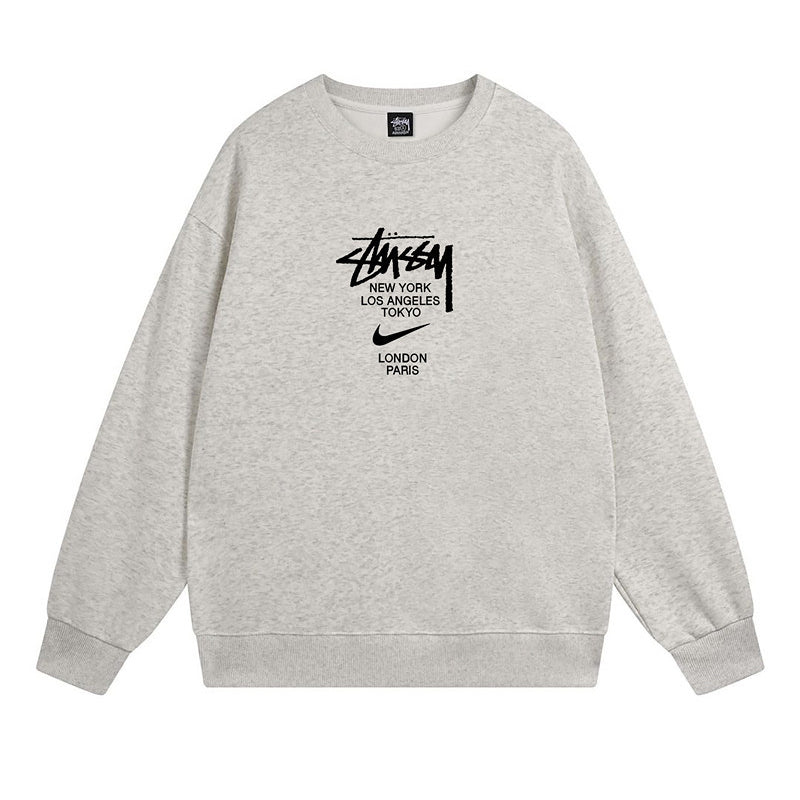 Stussy Sweatshirts Autumn/Winter Fleece Couple Sweatshirts