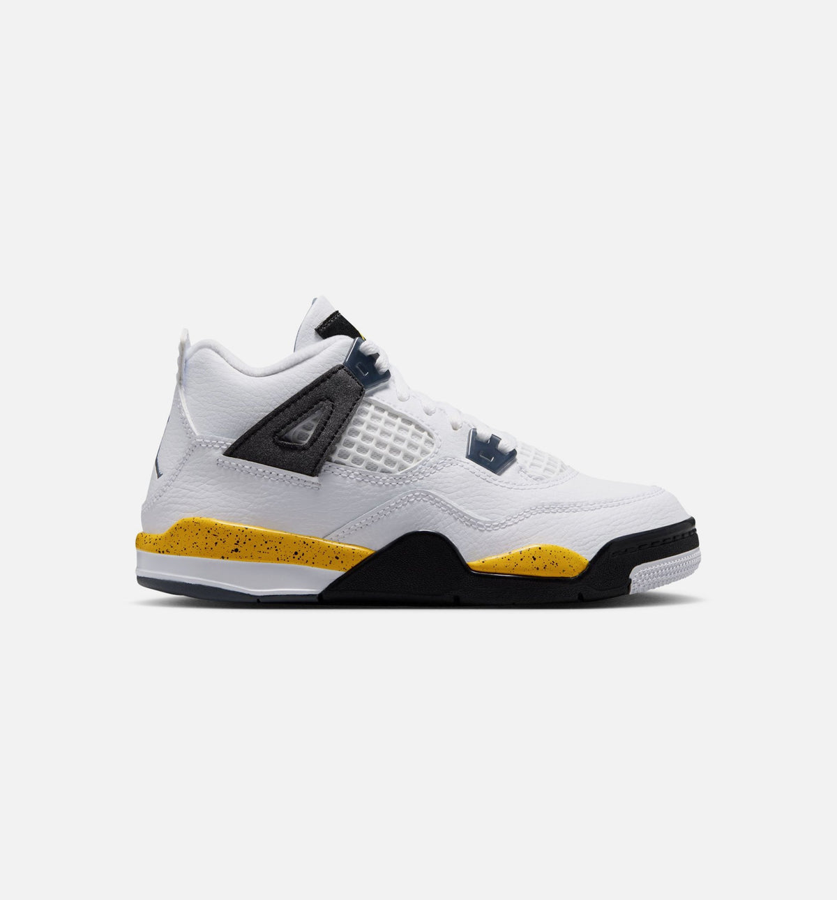 Air Jordan 4 Retro Rare Air Tour Yellow Preschool Sneakers - White / Dark Blue-Grey / Black / Tour Yellow