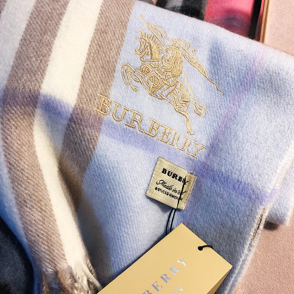 Burberry Style Classic Plaid Fringe Scarf