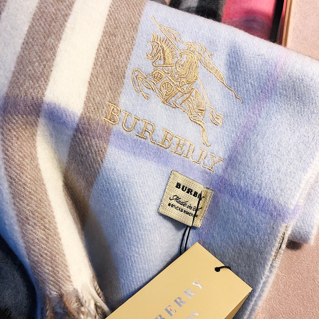 Burberry Style Classic Plaid Fringe Scarf