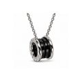 BVLGARI "Little Red Figure" Black Ceramic Necklace