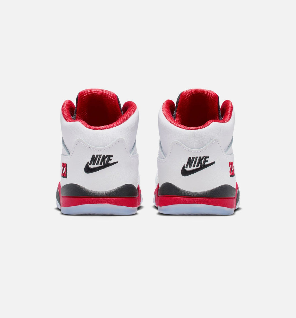 Air Jordan 5 Retro Fire Red – Infant/Toddler Lifestyle Shoe in Fire Red/White