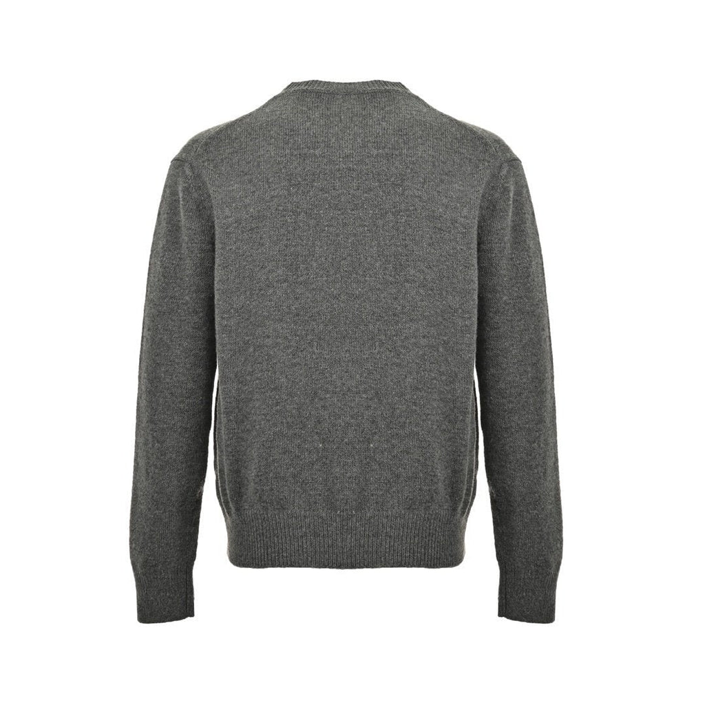 Loewe Anagram Logo Embroidered Wool Sweater In Grey