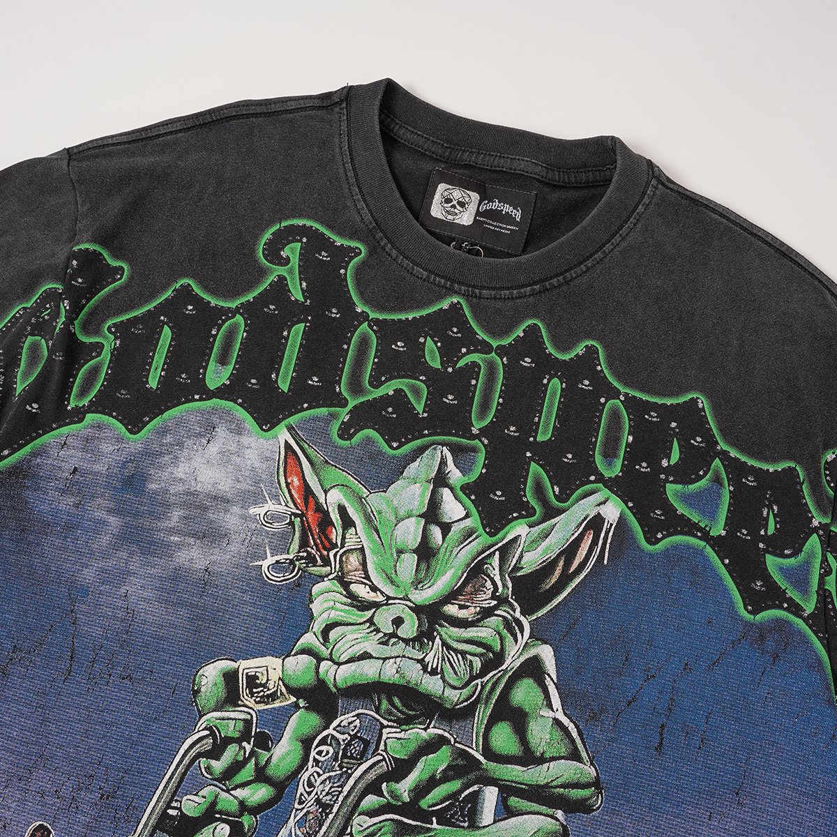Godspeed Green Cart Character Graphic T-Shirt