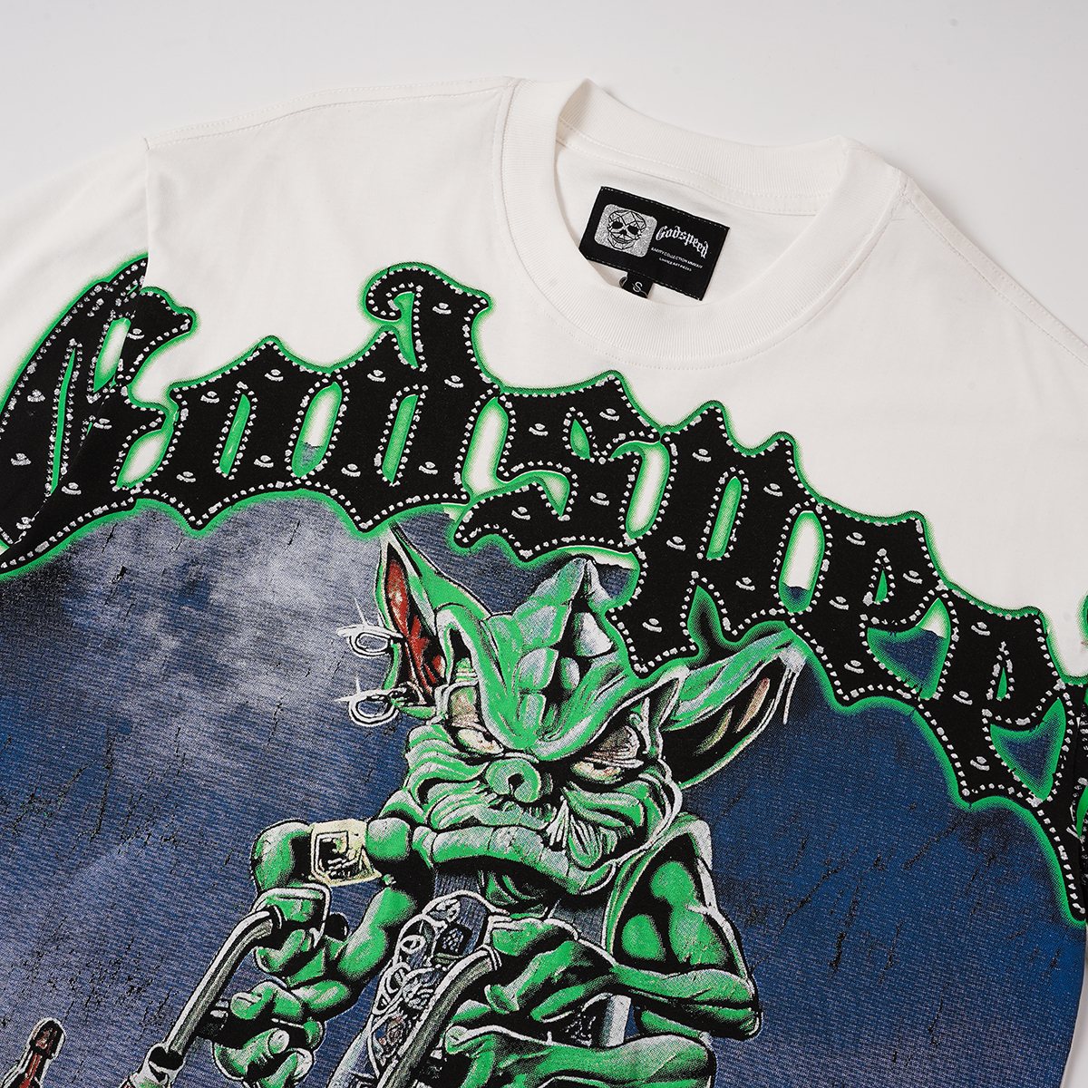 Godspeed Green Cart Character Graphic T-Shirt