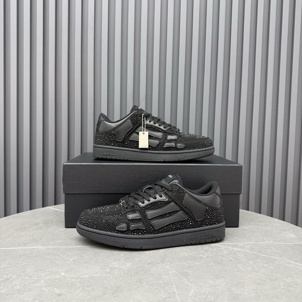 Amiri Black Embellished Low-Top Sneakers