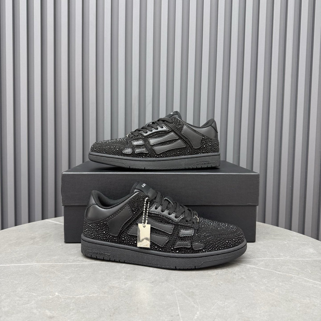 Amiri Black Embellished Low-Top Sneakers