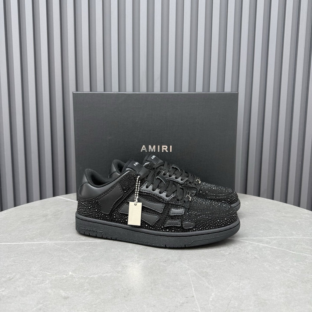 Amiri Black Embellished Low-Top Sneakers
