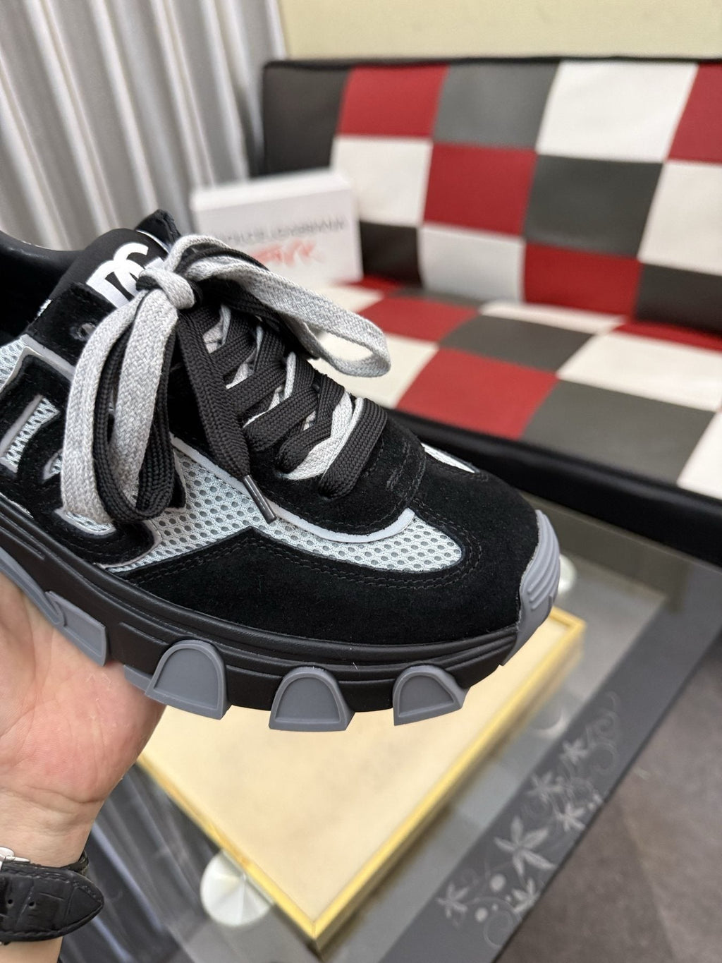 Dolce & Gabbana Black & White Low-Top Sneakers