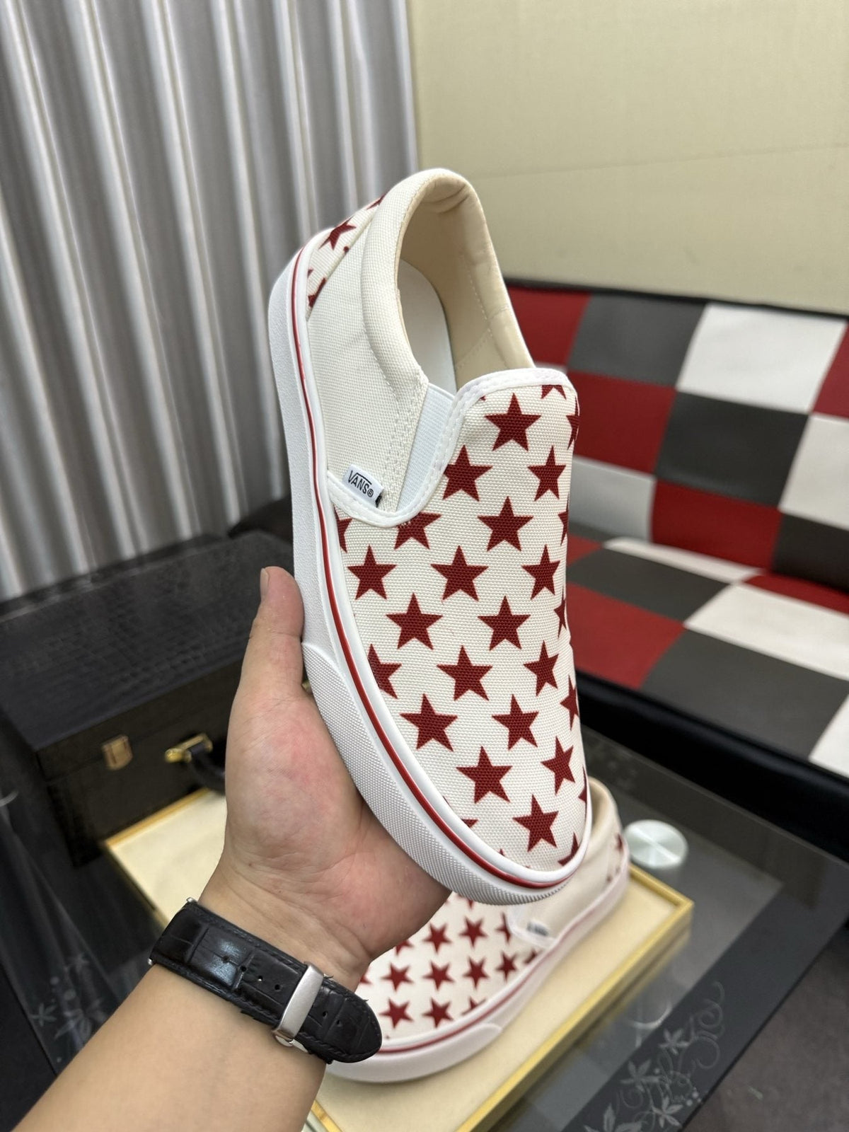 Vans Red Star Slip-On Sneakers