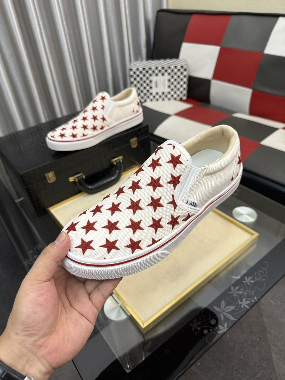 Vans Red Star Slip-On Sneakers