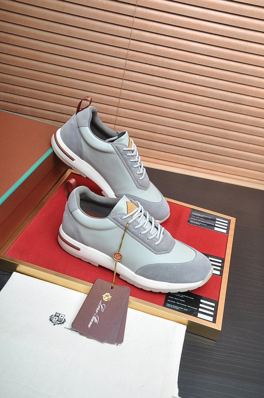 Loro Piana Paneled Lace-Up Sneakers
