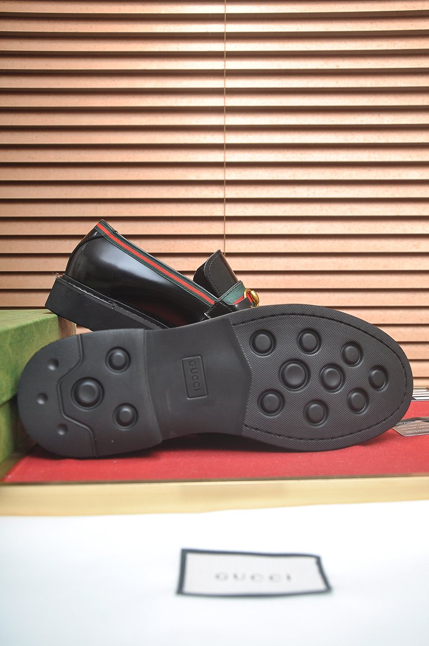 Gucci Dark Brown Horsebit Loafers