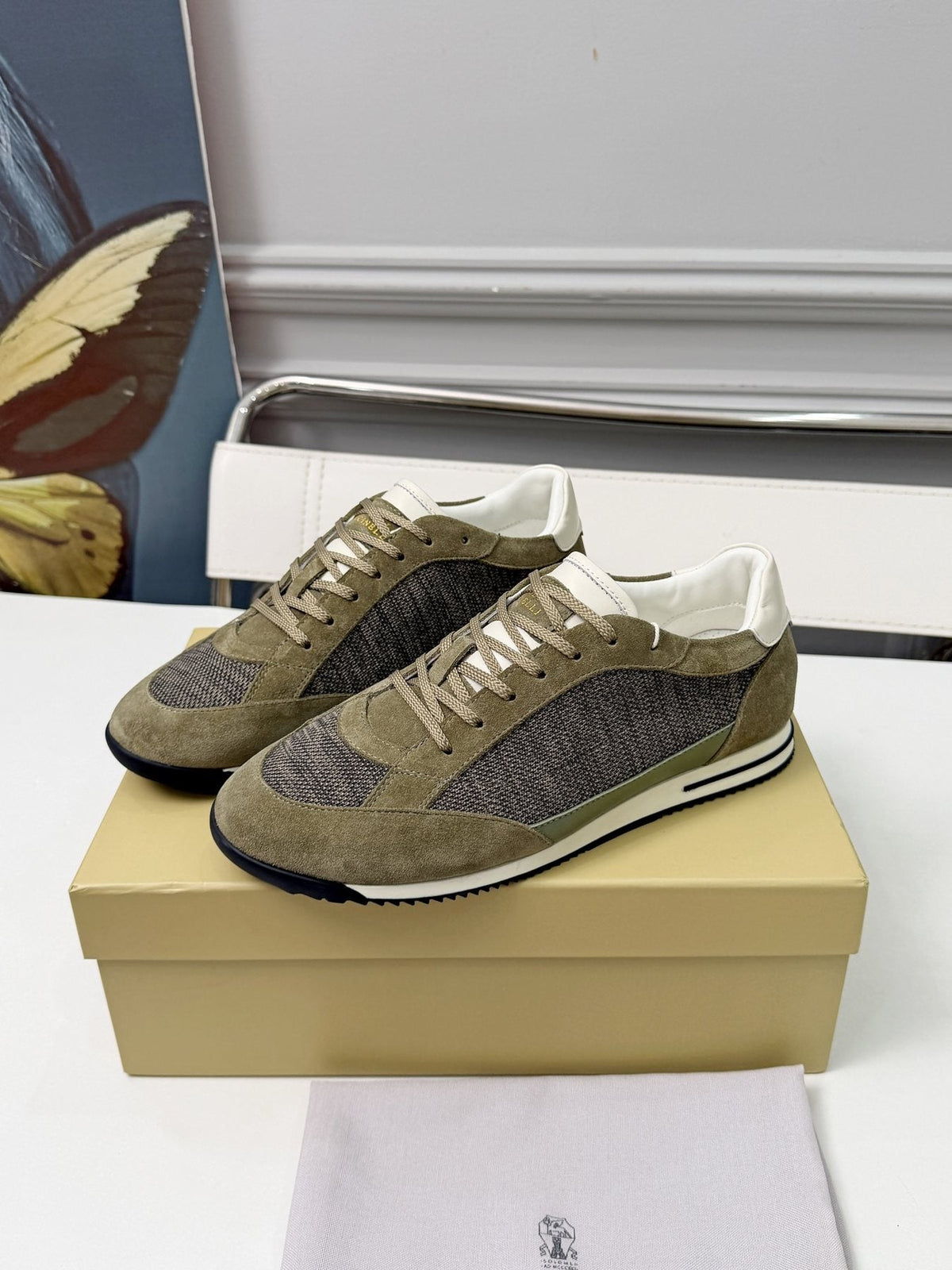 Brunello Cucinelli Low-Top Lace-Up Sneakers - Padded Collar