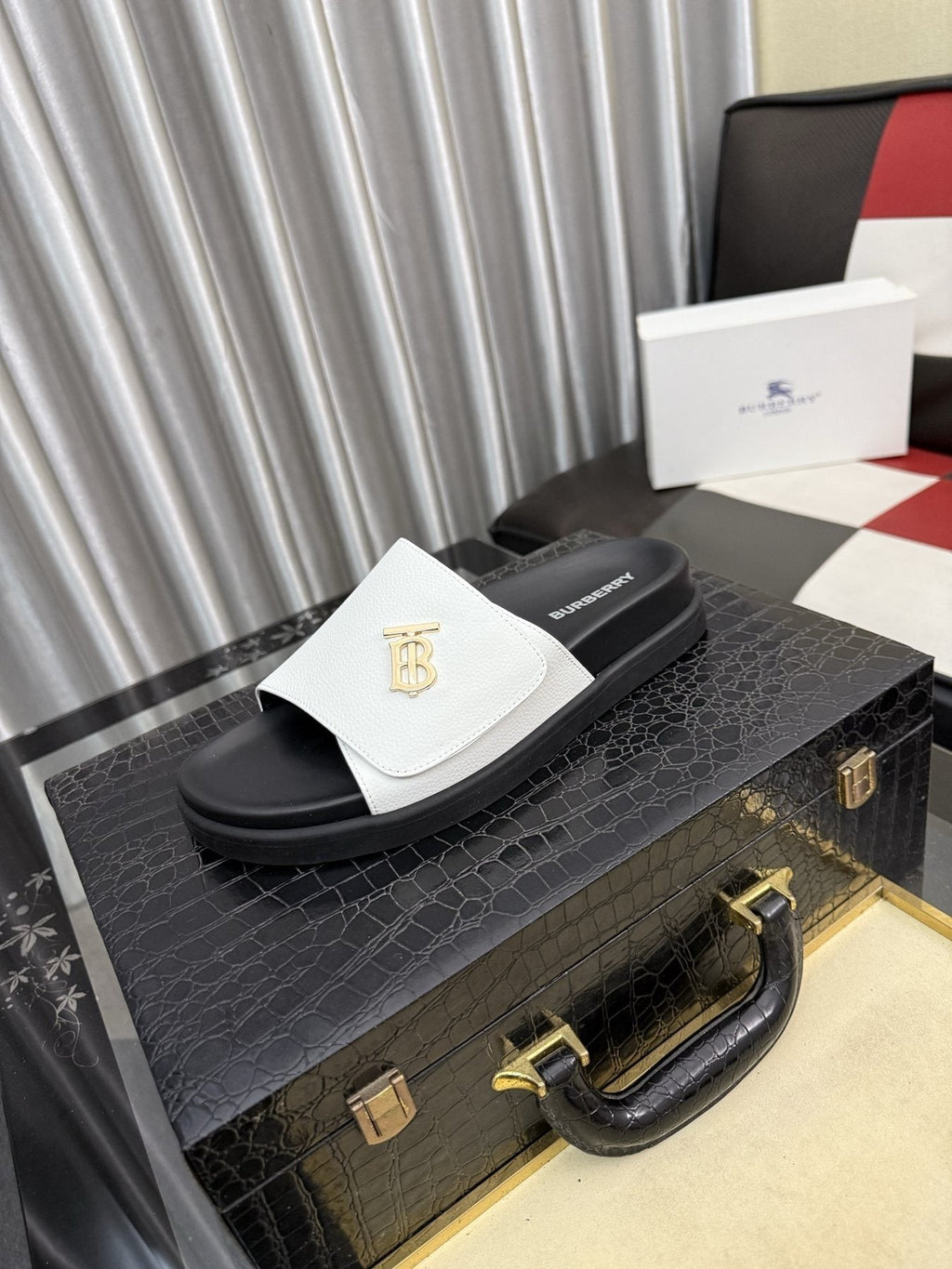 Burberry Monogram Slide Sandals