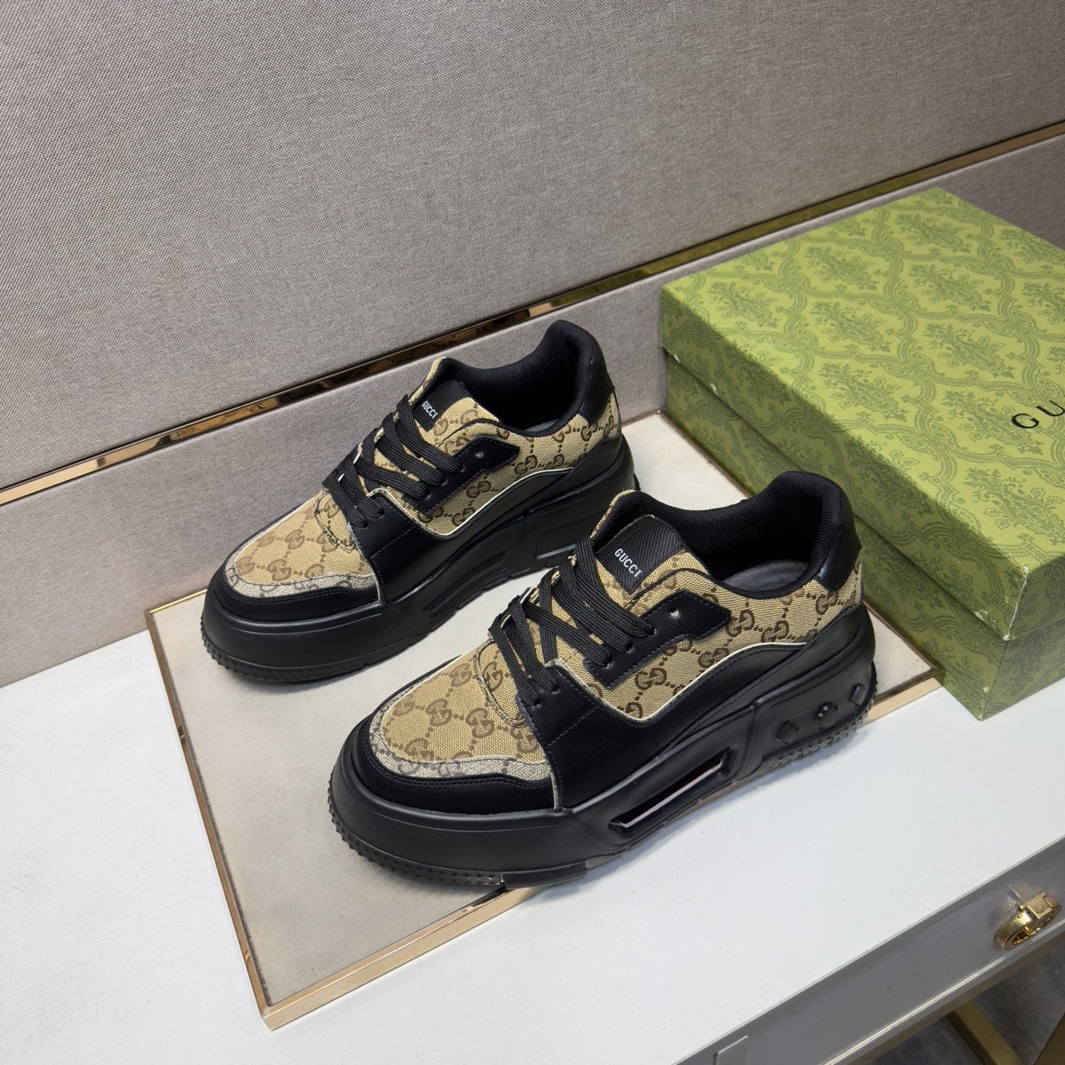 Gucci Men's GG Panel Low-Top Sneakers