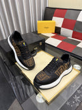 Fendi Men's Patterned Panel Sneakers