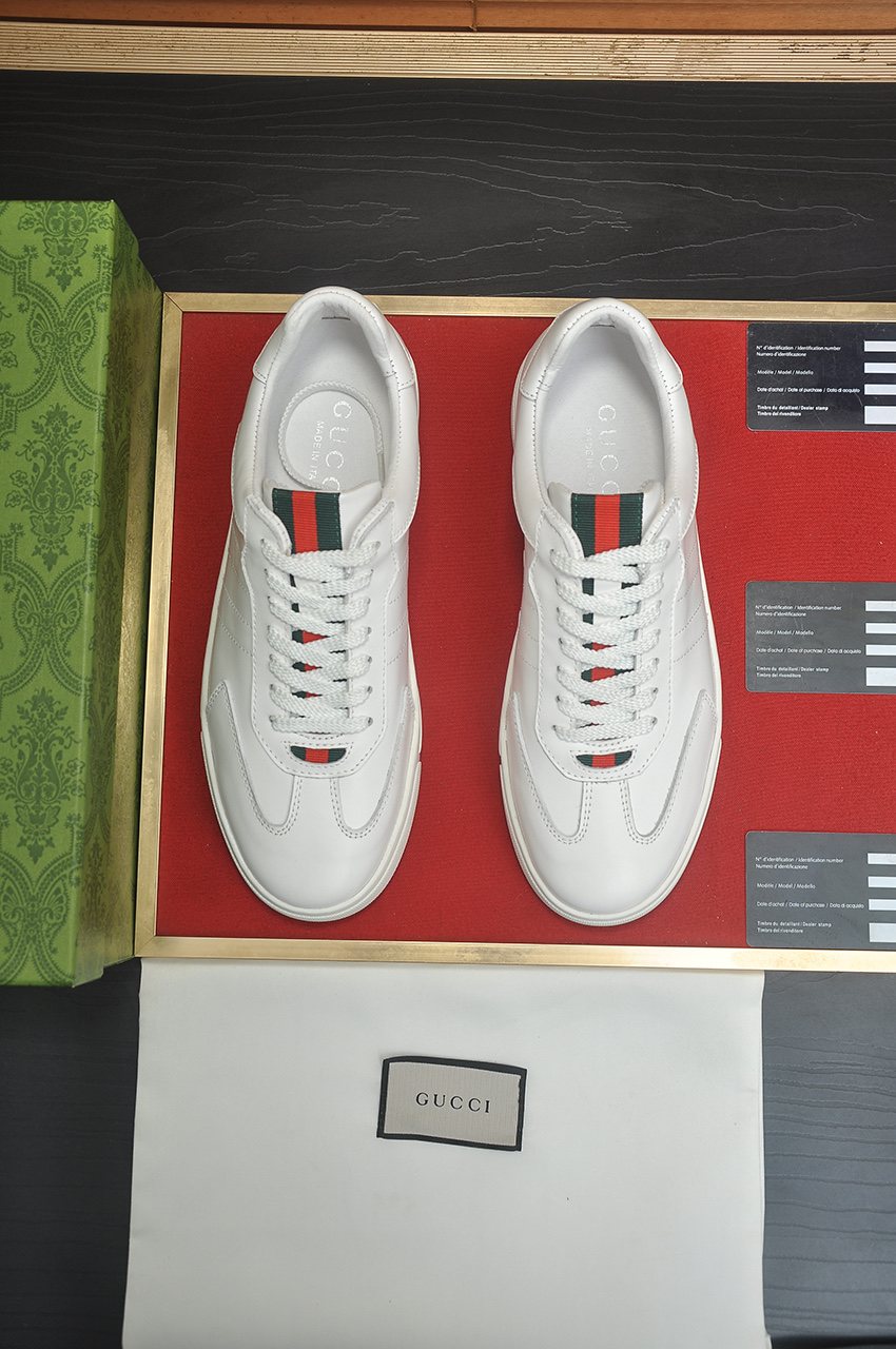 Gucci Web Stripe Low-Top Sneakers